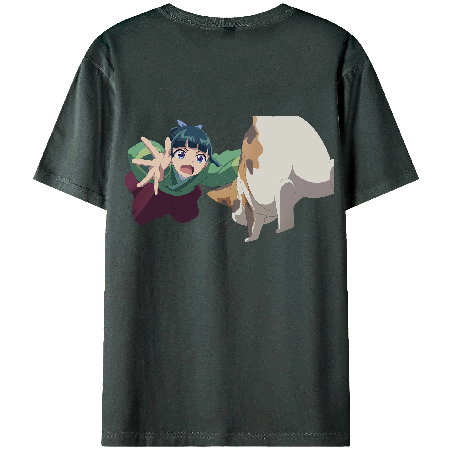 （画像用） 薬屋のひとりごと The Apothecary Diaries 綿100％ メンズ半袖Tシャツ（バックプリント） 通気性